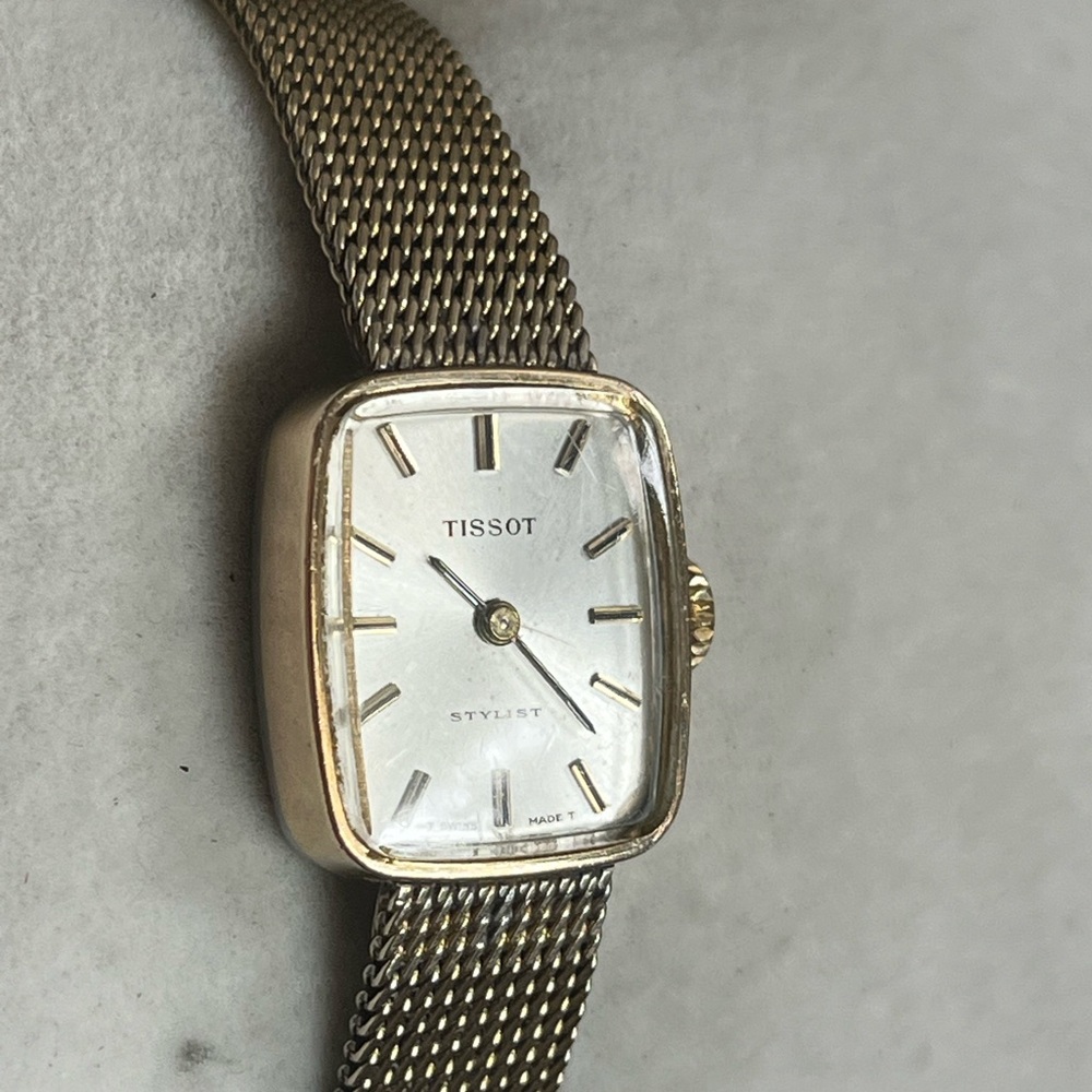 TISSOT STYLIST from 1960's Ladies gold plated mechanical ladies watch - Picture 4 of 13